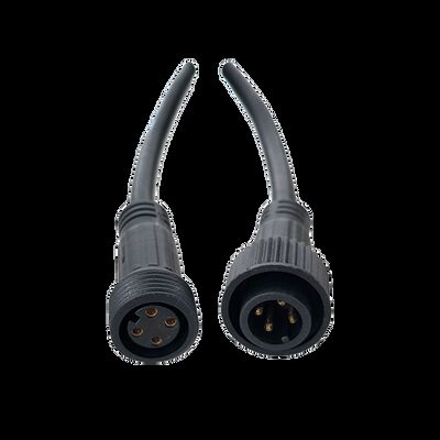 M23 IP68 Waterproof Copper Contact LED Microwave 4-Pin Male/Female Plug for PCB and Solar Power System Panel Mount Applications