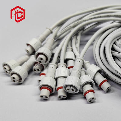 Customized M11-M16 LED Street IP68 Waterproof Gold Plated Copper 14 AWG 2-5 Pin Male Female Docking Extension PVC Power Cord