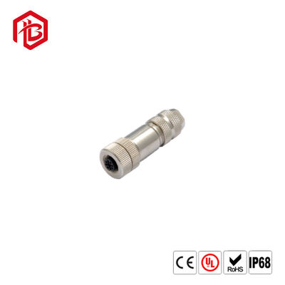 Comprar IP67 tipo femenino impermeable conector del PWB del soporte del panel 3/4/5/8/12/17P de la aviación M12 con el Pin protegido online manufacture