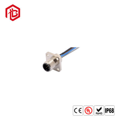 Comprar Varón eléctrico del conector circular M12 de la prenda impermeable industrial IP67 al cable que moldea femenino 3 4 5 8 12 pernos online manufacture