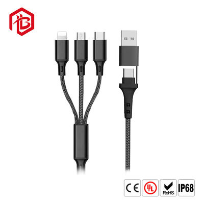 Comprar Tipo micro C del USB que enciende 3 4 en 1 cable USB de datos de carga rápido del cargador multi del teléfono 3A online manufacture
