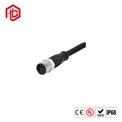 Comprar M12 moldeó el varón en ángulo recto de la prenda impermeable del conector de cable/Jack plástico femenino online manufacture