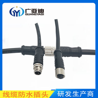Comprar 6 7 8 pines M8 Conector impermeable a medida de la aviación Metal cabeza recta con alambre online manufacture