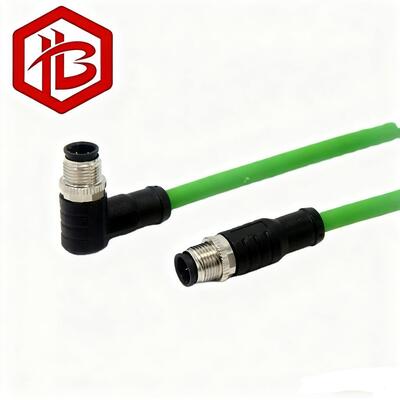 Comprar BETT impermeable M12 en ángulo recto RJ45 conector Ethernet IP68 clasificado 8A para aplicaciones de PCB UHF RF en el sector aeroespacial online manufacture