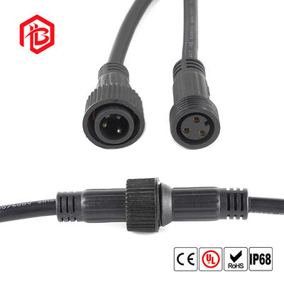 Comprar Conector eléctrico de PVC negro BETT M23 IP68 a prueba de agua para iluminación LED exterior de 2 pines macho/hembra online manufacture