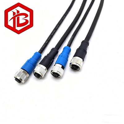 M8 DIN 3pin Nickel Plated Male to Female Straight Plug IP68 Waterproof Sensor Cable