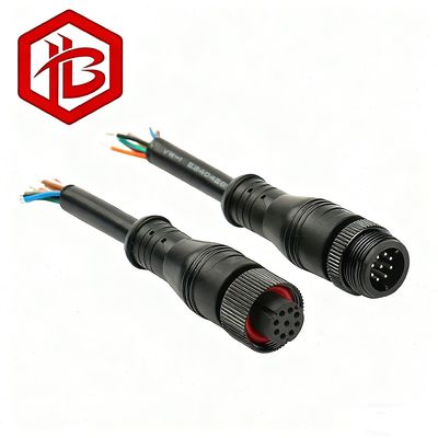 High Quality Waterproof Electrical Wiring Connectors M12 METAL PLUG 2 3 4 5 6  7 8 Pins