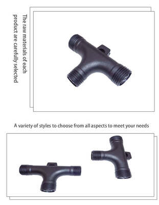 IP68 Waterproof LED Outdoor Lighting Connector Cable 3-Way 2/3/4-Pin T-Type Screw Fixing Copper Contact Material Aerospace UHF