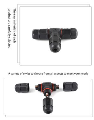M19 Field Assembled 3 Way T Type Male/Female 2pin to 8pin Screw T-shaped IP67/IP68 Waterproof FPC/PCB/RF Power Connector