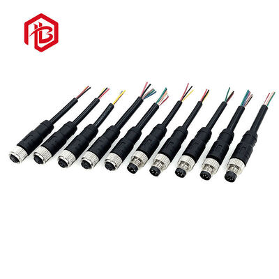 M8 Circular 4-Pin Copper Industrial Socket Sensor Waterproof IP68 Solar Power System Microwave Male Rear Panel Mount Connector