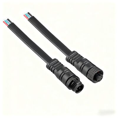 M12 Flat Plug IP67 Waterproof Circular Connectors 5A Copper FPC RF Solar Power System 3P