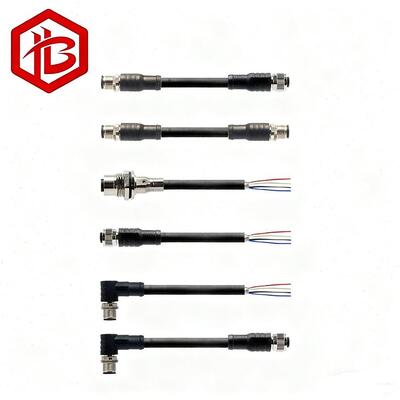 M12 Metal Plug Aerospace Male/Female UHF PCB RF 8A IP68 3-6 Pins a Code Canbus Overmolding Connector