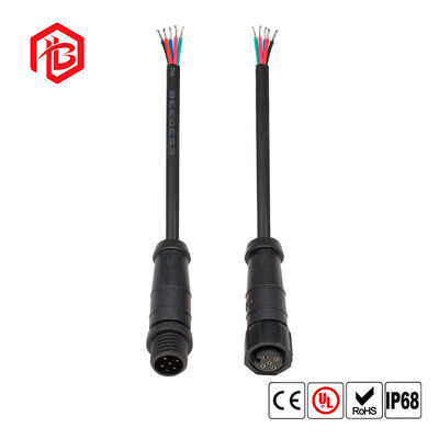 M8 Nylon Male/Female Waterproof Connector Plug for Aerospace RF/UHF Solar Power Systems with Copper Contact