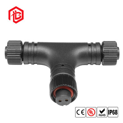 M12 Metal Nut Tee Waterproof Connector Male/Female Copper Contact for Aerospace and Wire Connections